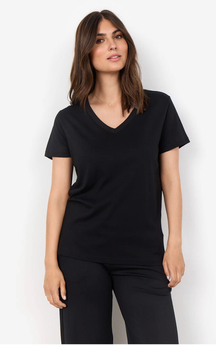 Soya Concept Soya Concept Derby 2 Cotton V Neck T-Shirt