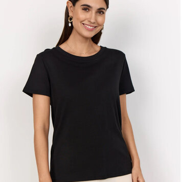 Soya Concept Soya Concept Derby 1 Round Neck Short Sleeve Cotton T-Shirt