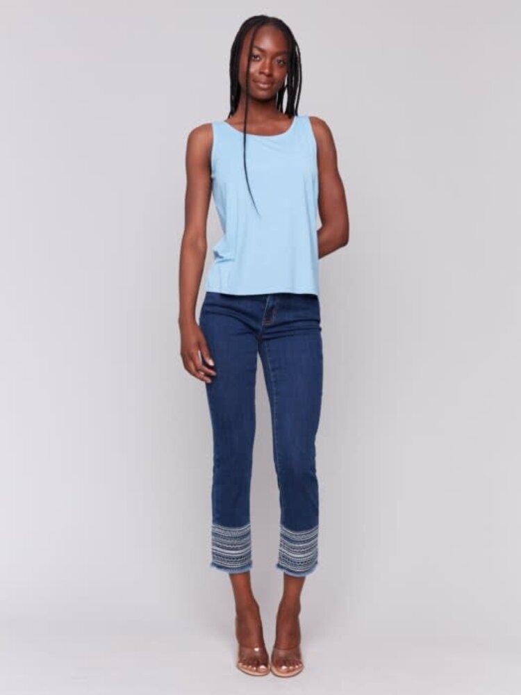 Charlie B Charlie B Reversible Bamboo Cami W/ Two Necklines C1243