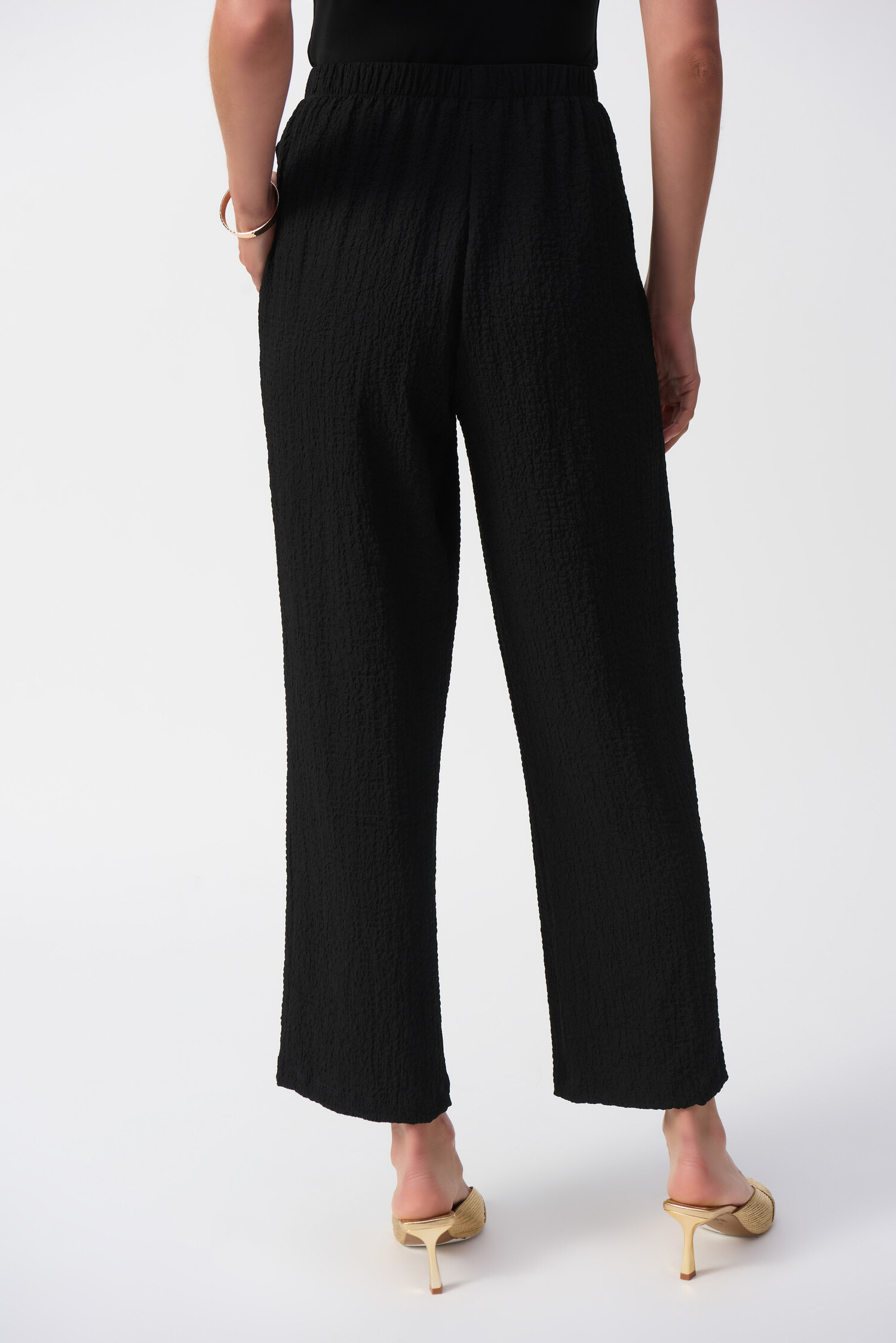 Joseph Ribkoff Seersucker Wide Leg Pull On Pants 251227 - Main