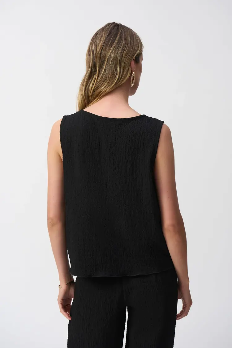 Joseph Ribkoff Joseph Ribkoff Seersucker Asymmetrical Sleeveless Top 251228