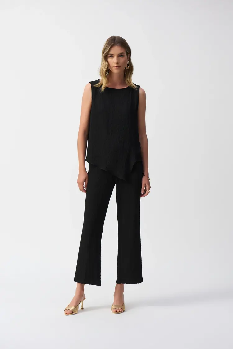 Joseph Ribkoff Joseph Ribkoff Seersucker Asymmetrical Sleeveless Top 251228