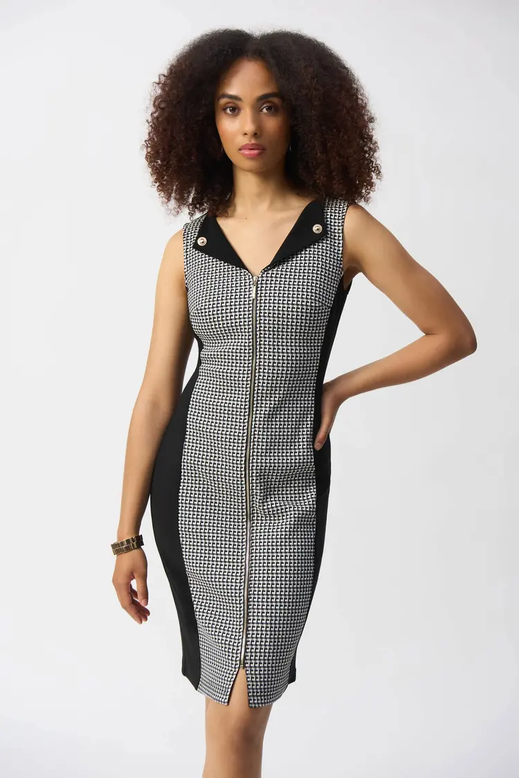 Joseph Ribkoff Joseph Ribkoff Jacquard Geometric Print Sheath Dress 251292