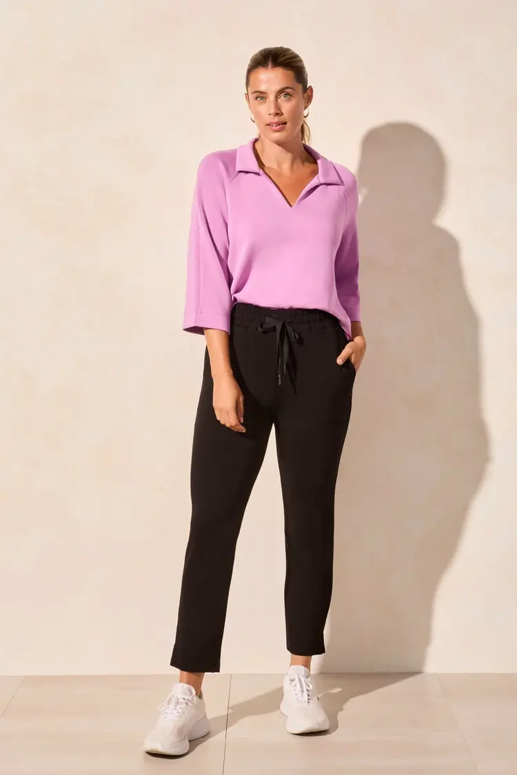 Tribal Tribal 2136O Techno Lux Pull On Capri with Side Slits