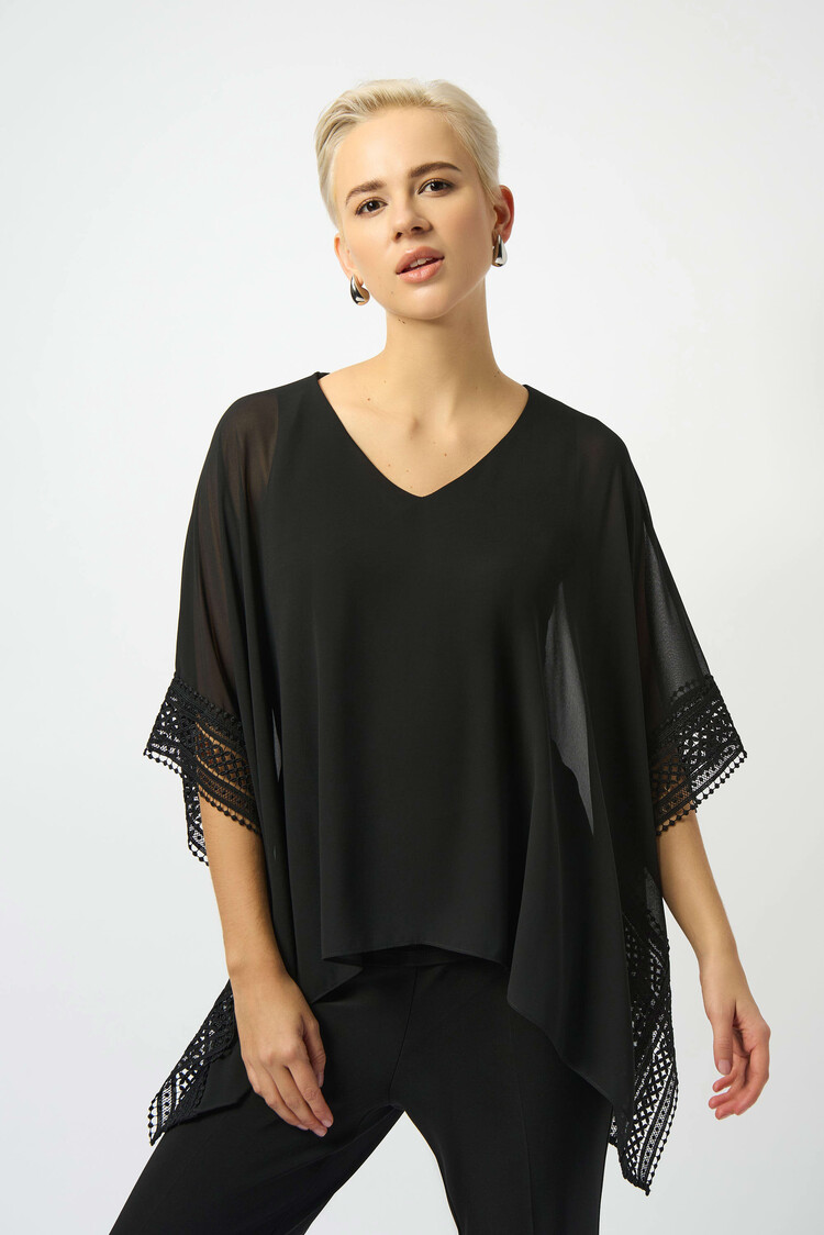 Joseph Ribkoff Joseph Ribkoff Chiffon Silky Knit Poncho Top 251095