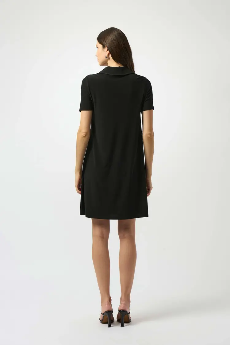 Joseph Ribkoff Joseph Ribkoff Silky Knit Zip Collar Trapeze Dress 251145