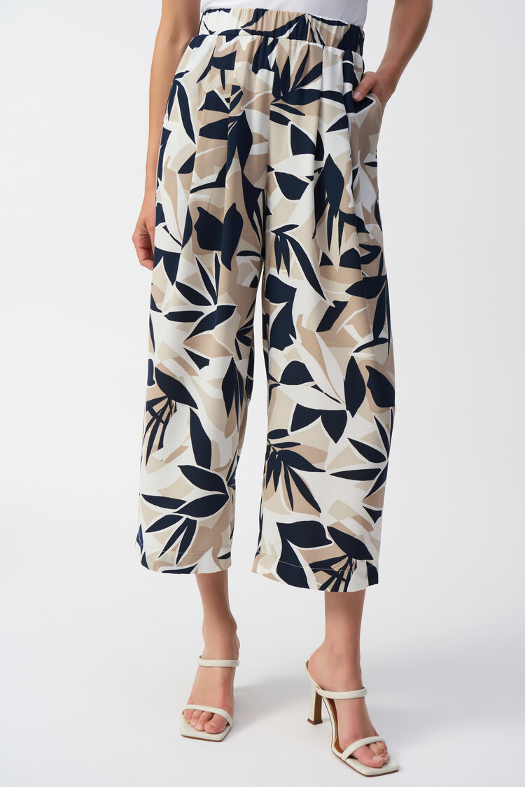 Joseph Ribkoff Joseph Ribkoff Gauze Tropical Print Culotte Pant 251072