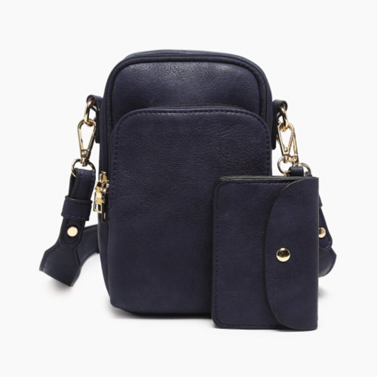 Jen & Co Jen & Co M2080 Parker 3 Compartment Crossbody Bag with Pouch