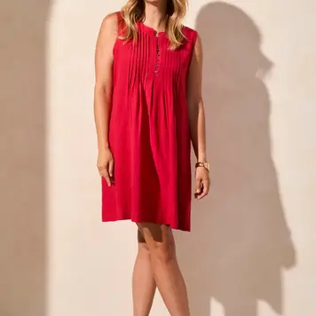 Tribal Tribal 2155O Sleeveless Dress w/ Pleats