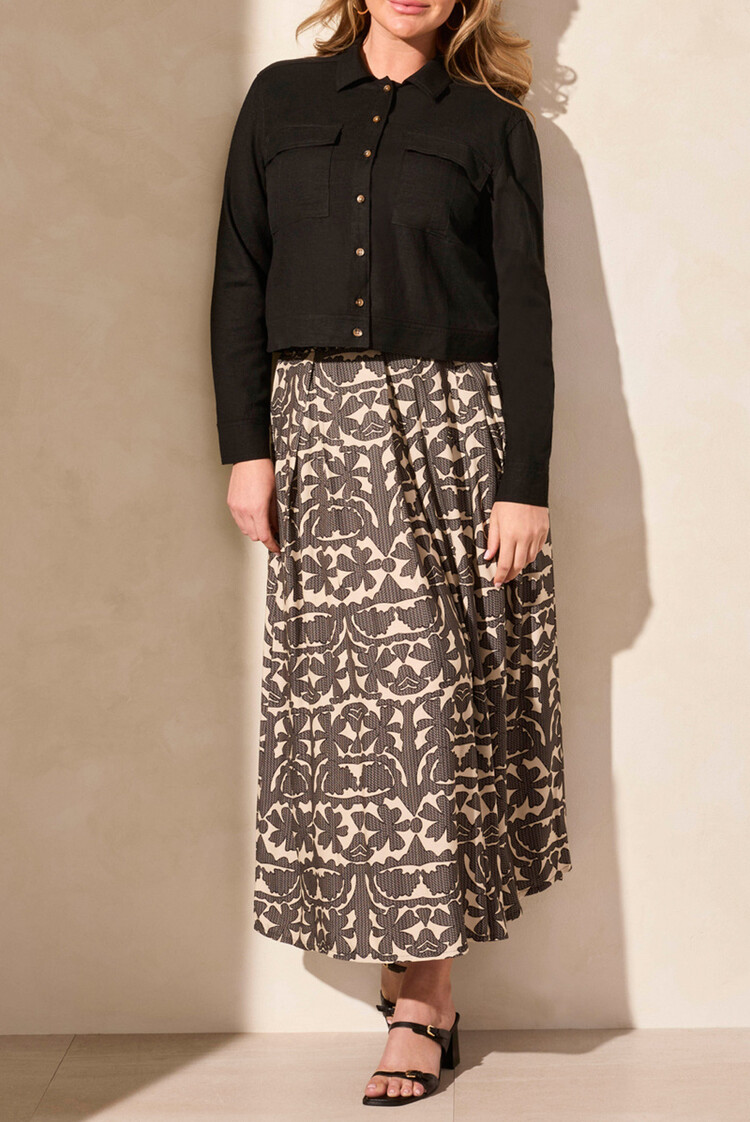 Tribal Tribal 2152O Long Sleeve Button Front Jacket w/ Chest Pockets