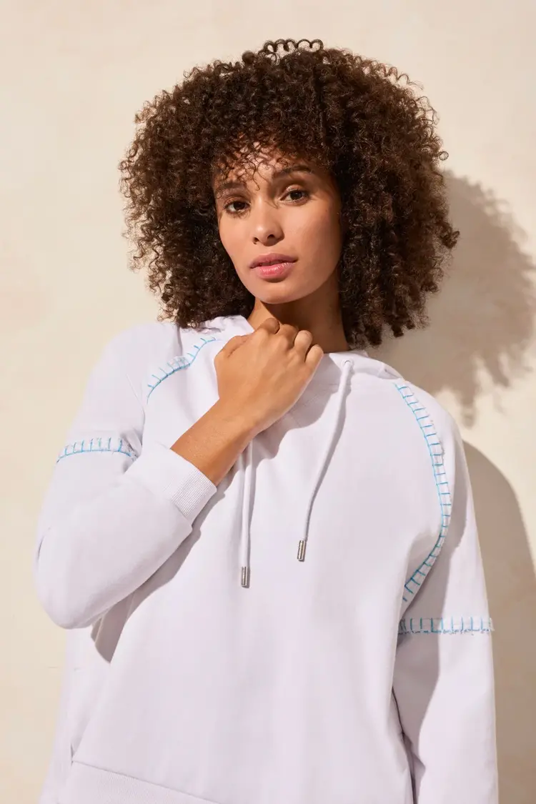 Tribal Tribal 2191O French Terry Contrast Stitch Long Sleeve Hoody