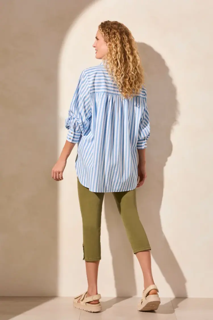 Tribal Tribal 2198O Stripe Button Front Shirt