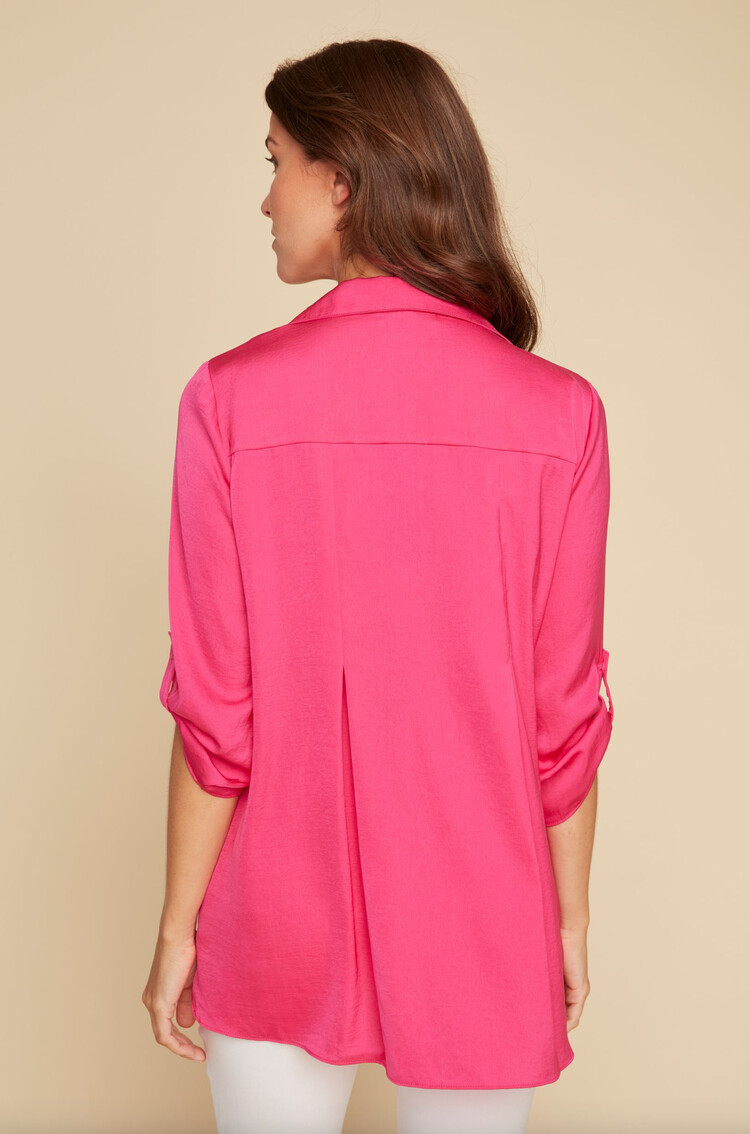 Renuar Renuar 3/4 Sleeve Air Flow Blouse W/ Collar R5517