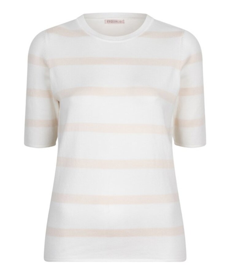 Esqualo Esqualo Short Sleeve Striped Knit Top SP2507016