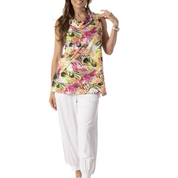 Pure Essence Pure Essence sleeveless cowl neck top 603-4812