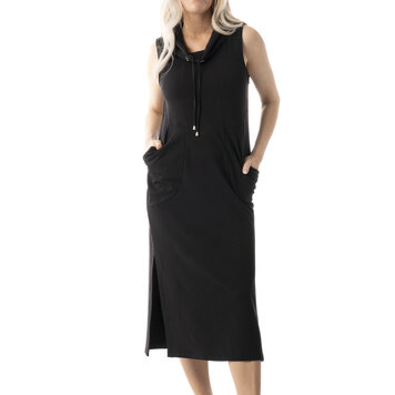 Pure Essence Pure Essence long bamboo dress with cowl neck 112-5122