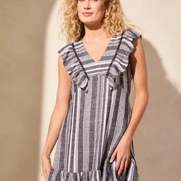 Tribal Tribal 5754O Dress w/ Frill & Trims