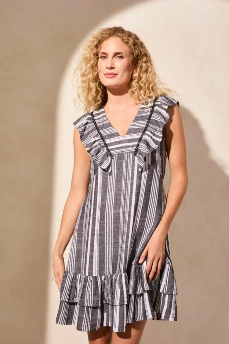 Tribal Tribal 5754O Dress w/ Frill & Trims