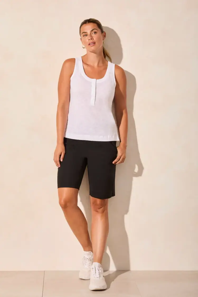 Tribal Tribal 2116O Sleeveless Top w/ Hidden Snaps