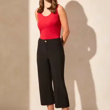 Tribal Tribal 1774O High Rise Fly Front Capri