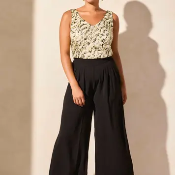 Tribal Tribal 5729O Flowy Pant with Back Elastic Waistband