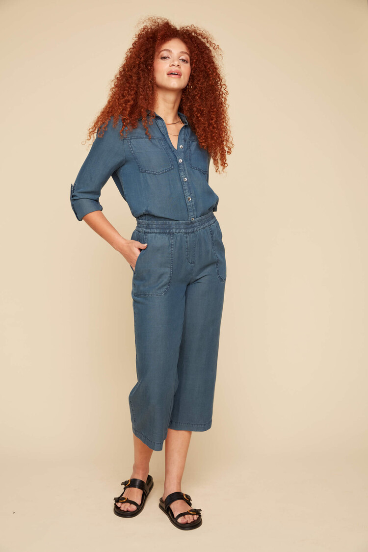 Renuar Renuar R8117 Pull On Cropped Pant with Pockets