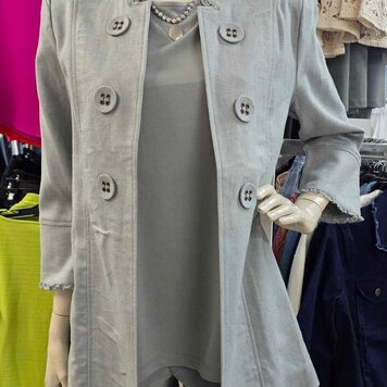 Multiples Multiples M15107JM Ruffle Hem 3/4 Flounce Sleeve Jacket