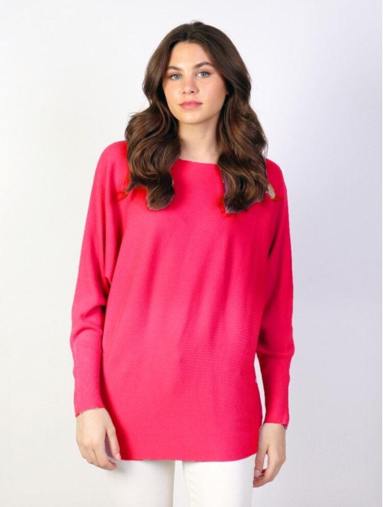 Cherie Bliss Long Bat Sleeve Loose Fit Sweater CL1319