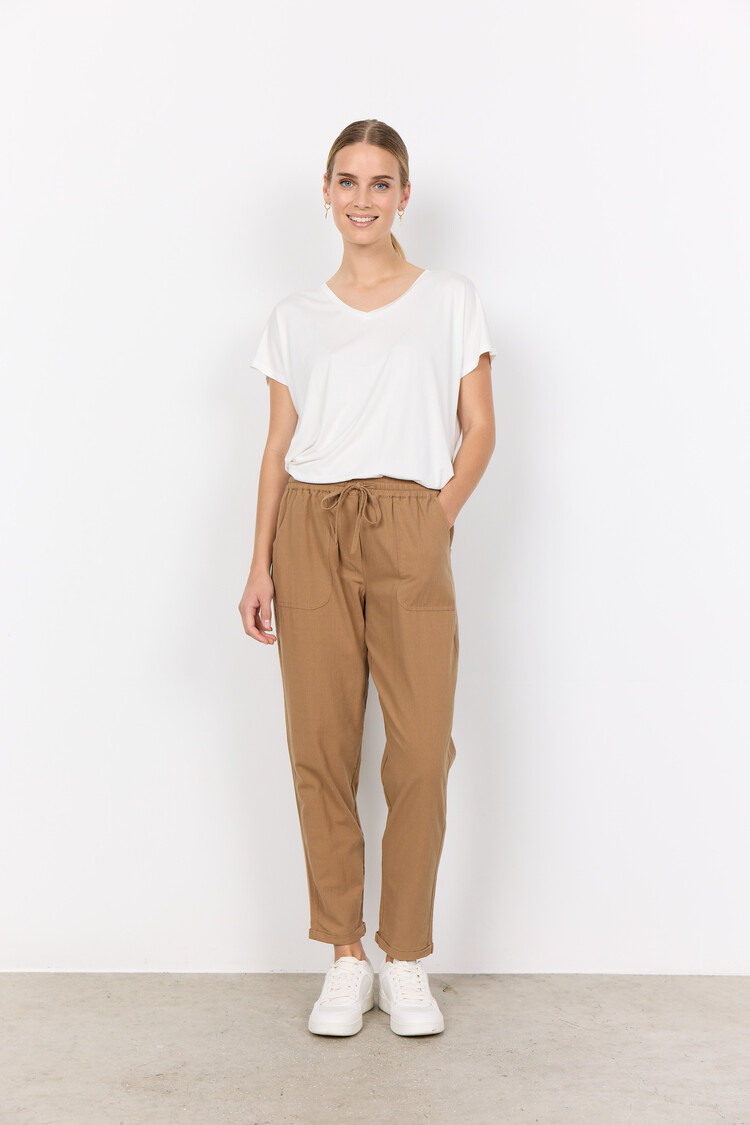 Soya Concept Soya Concept Cissie 10C Pull On Cotton Pants with a Cropped Leg