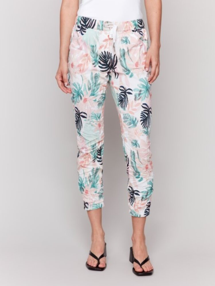 Charlie B Charlie B Printed Pull On Crinkle Jogger C5219Z