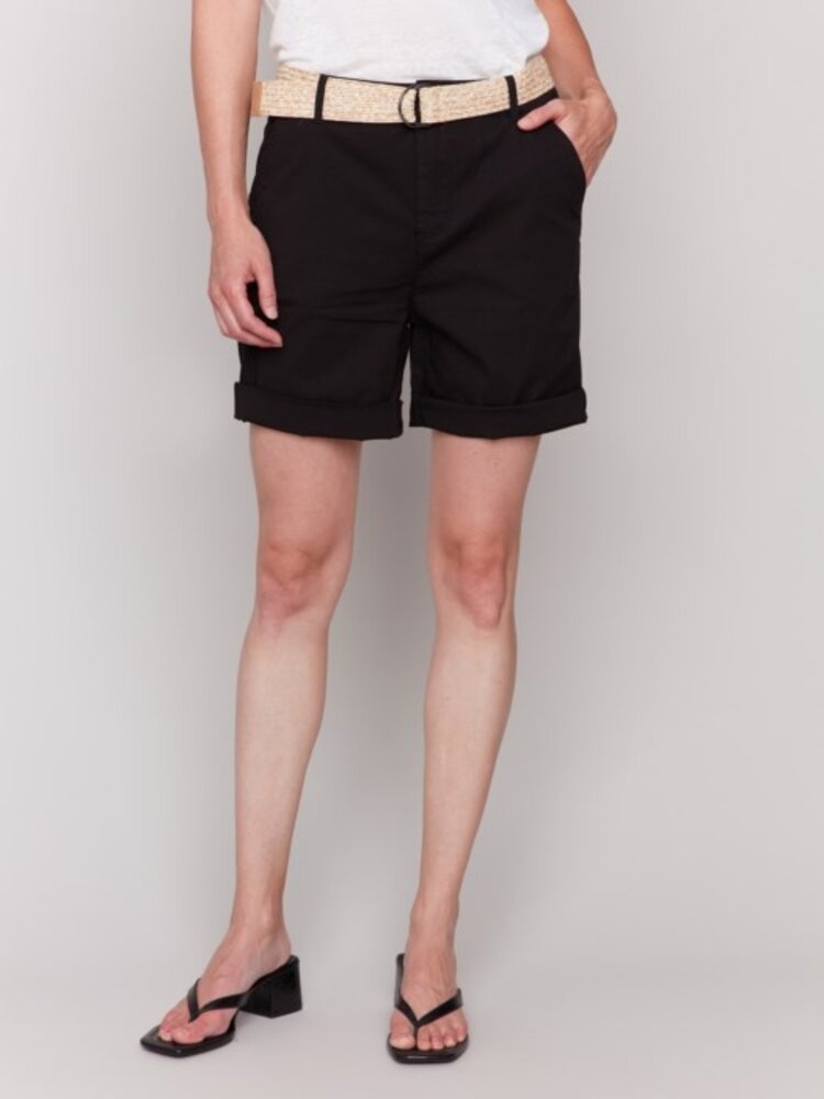 Charlie B Charlie B C8065 Short w/ Roll Up Cuff & Belt
