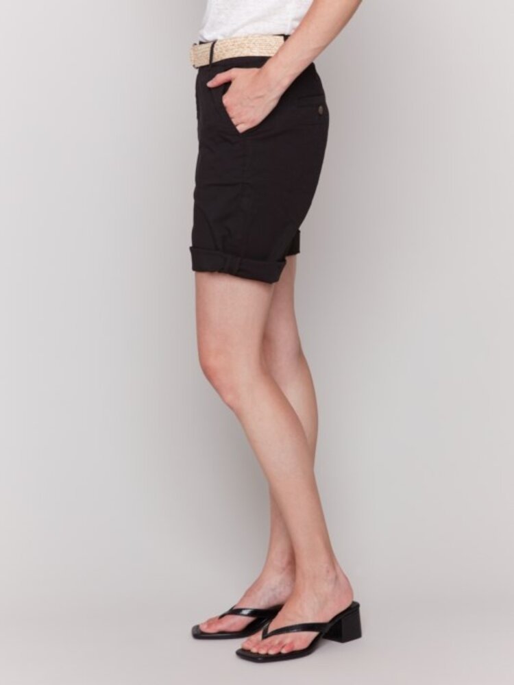 Charlie B Charlie B C8065 Short w/ Roll Up Cuff & Belt