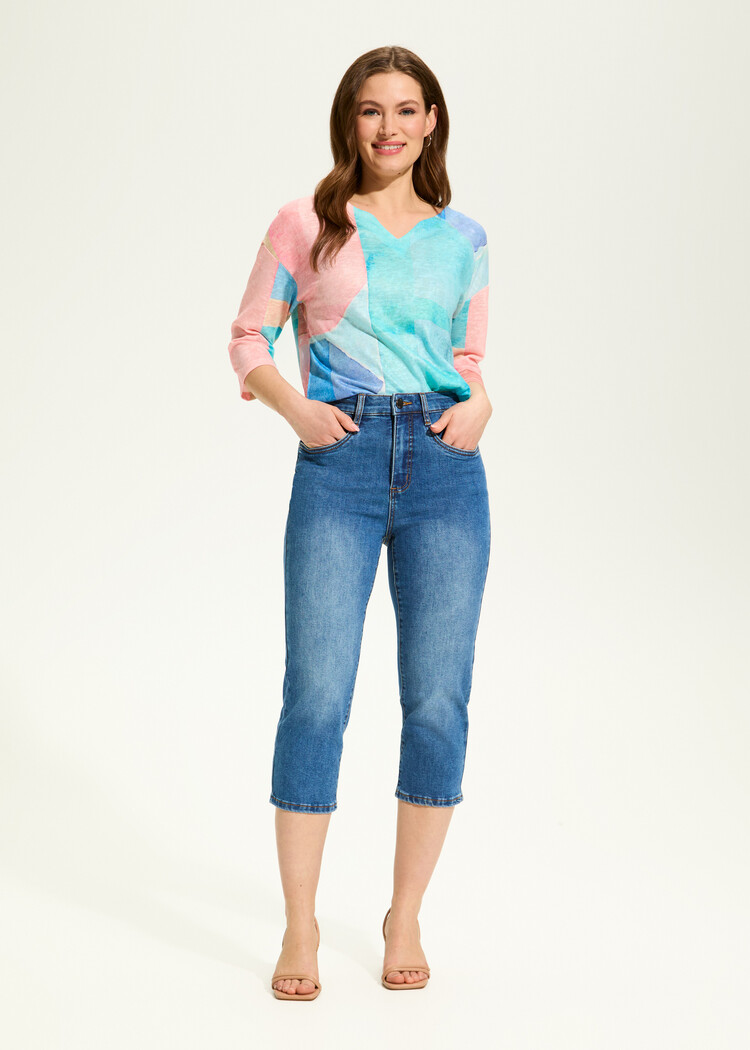 French Dressing Jeans FDJ Suzanne High Rise Capri 6970115