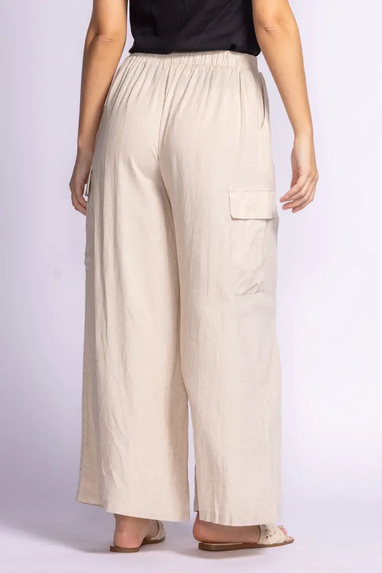 Pink Martini Pink Martini Alana Wide Leg Flowy Pant W/ Cargo Pockets 240520