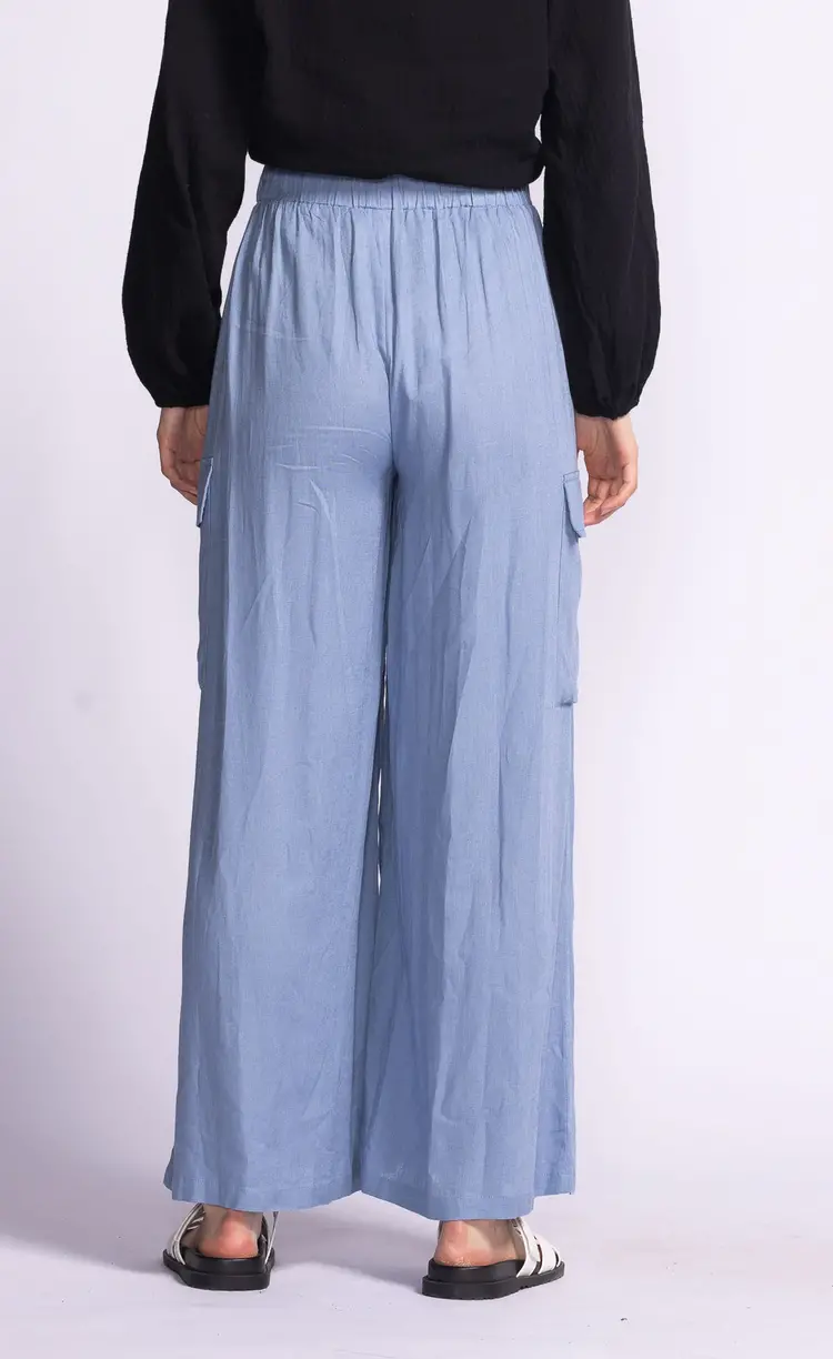 Pink Martini Pink Martini Alana Wide Leg Flowy Pant W/ Cargo Pockets 240520