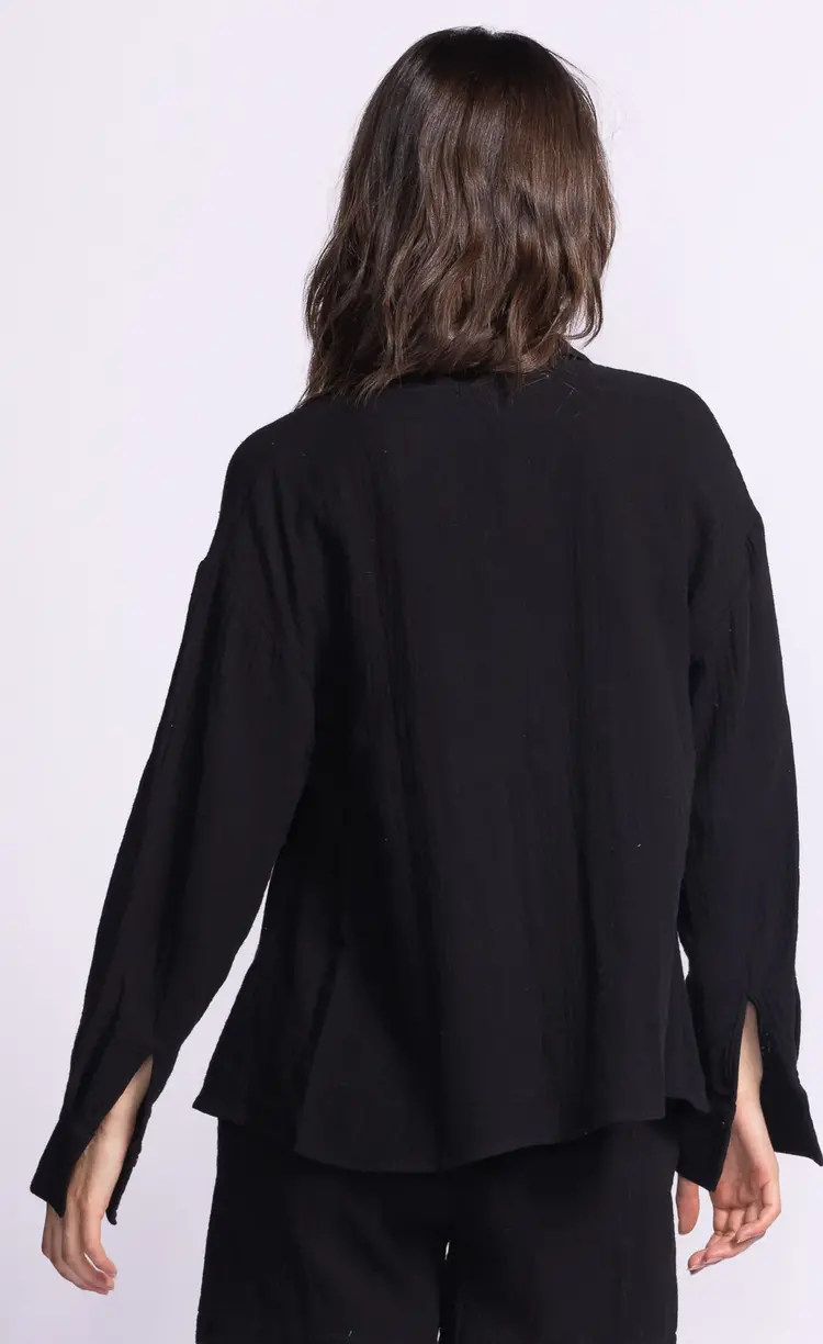 Pink Martini Pink Martini Button Up Long Sleeve Nikki Top W/ Collar 240506