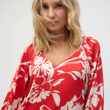 Joseph Ribkoff Joseph Ribkoff Satin Floral Print Straight Top 252119