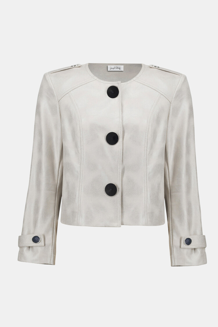 Joseph Ribkoff Joseph Ribkoff Foiled Faux Suede Boxy Jacket 252918