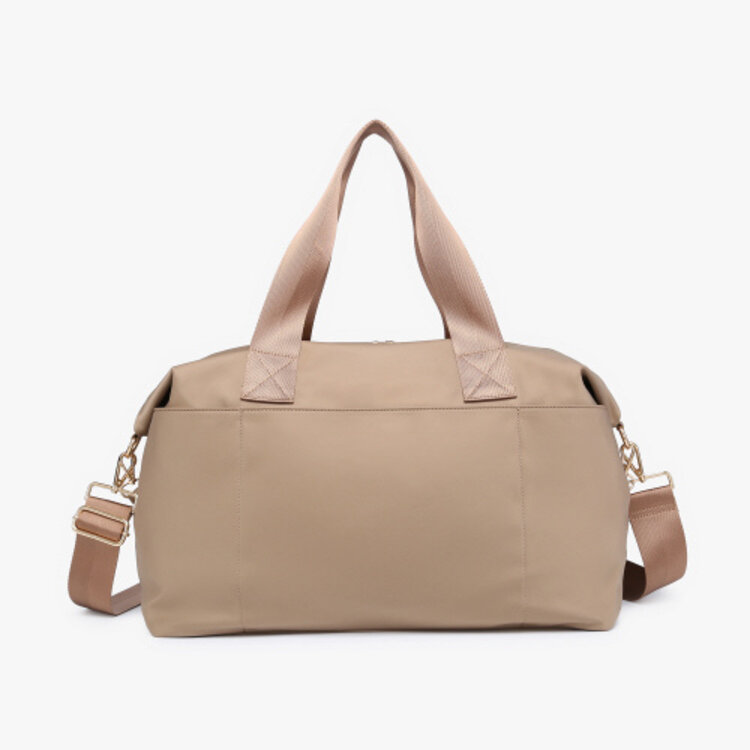 Jen & Co Jen & Co Navy Nylon Weekender Bag with Dual Handles M2279