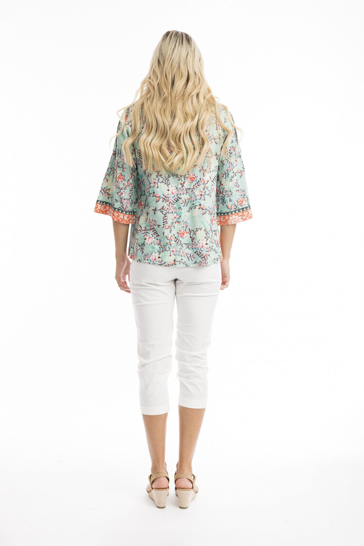 Orientique 22973 Ishigaki Flared Sleeve Top
