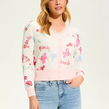 French Dressing Jeans FDJ Printed Mesh Cardigan 1462798