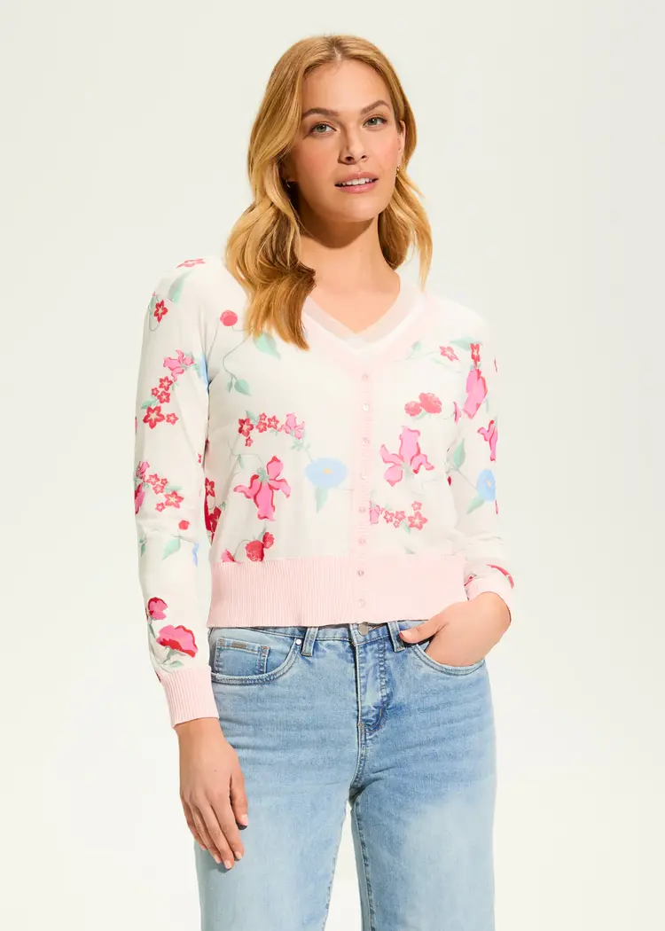 French Dressing Jeans FDJ Printed Mesh Cardigan 1462798