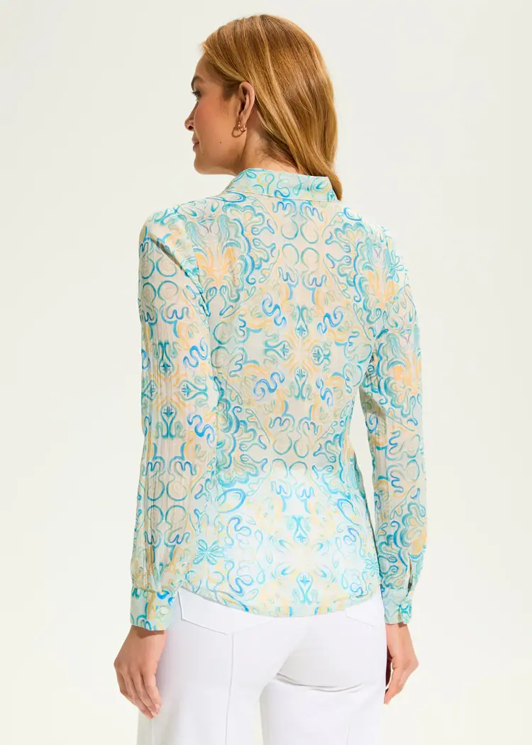 French Dressing Jeans FDJ Kaleidoscope Crinkle Shirt 7399881