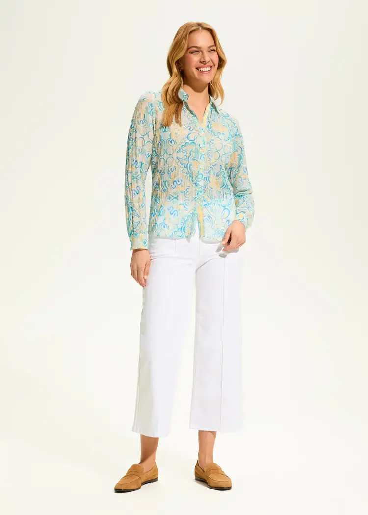 French Dressing Jeans FDJ Kaleidoscope Crinkle Shirt 7399881