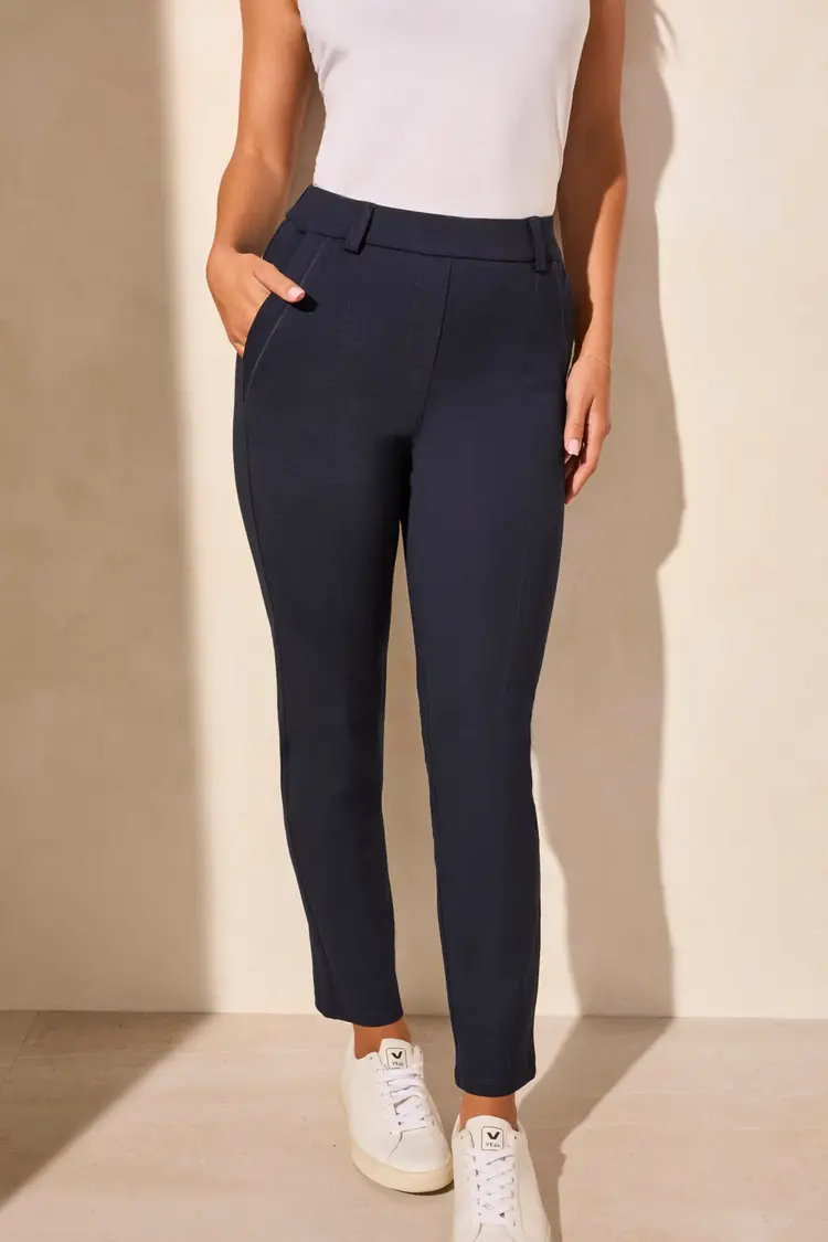 Tribal Tribal Pull On Ankle Pant W/ Pockets 1829O