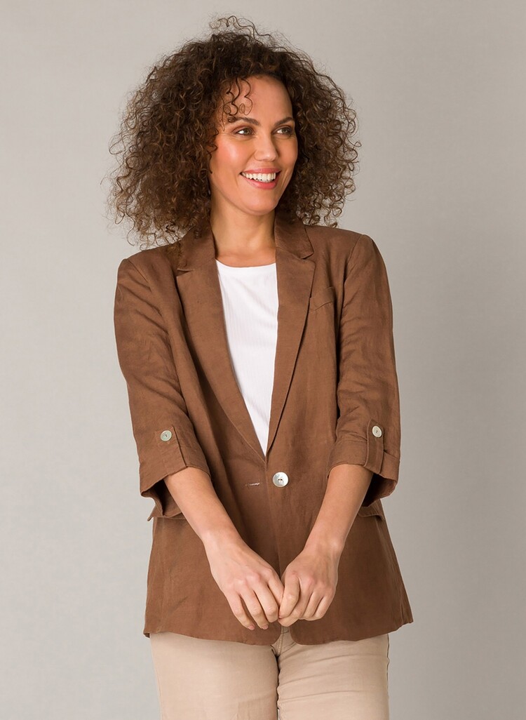 Yest Yest Gitte Button Front Jacket W/ Pockets 0004679