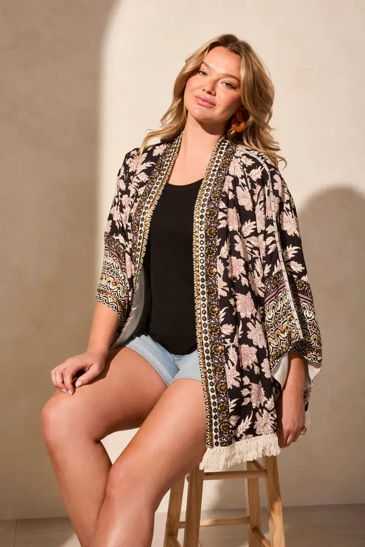 Tribal Tribal Lined Embellished Soft Jacket 5856O
