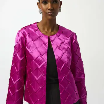 Joseph Ribkoff Joseph Ribkoff Textured Satin Collarless Jacket 253997