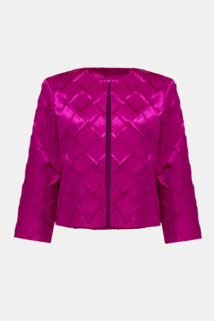Joseph Ribkoff Joseph Ribkoff Textured Satin Collarless Jacket 253997