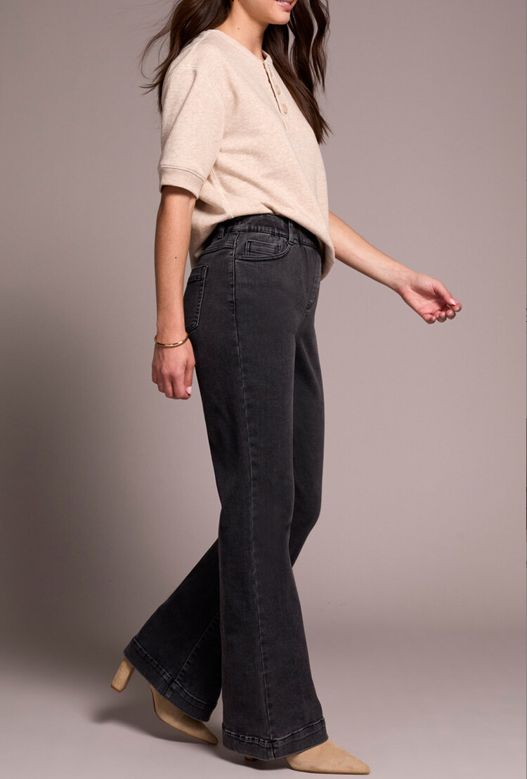 Tribal Tribal Audrey Pull On Boundless Denim Flare Jeans 5860O